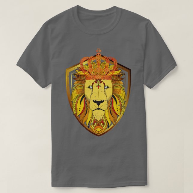 Djurens Kung Krona Lejon T Shirt (Design framsida)