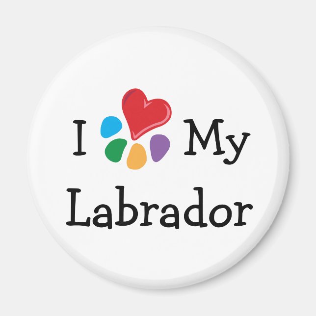 Djurens Lover_I Heart Labradors Magnet (Framsidan)