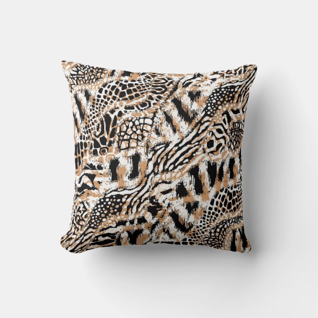 Djurens mönster utformning. Modern leopard mönster Kudde (Framsida)