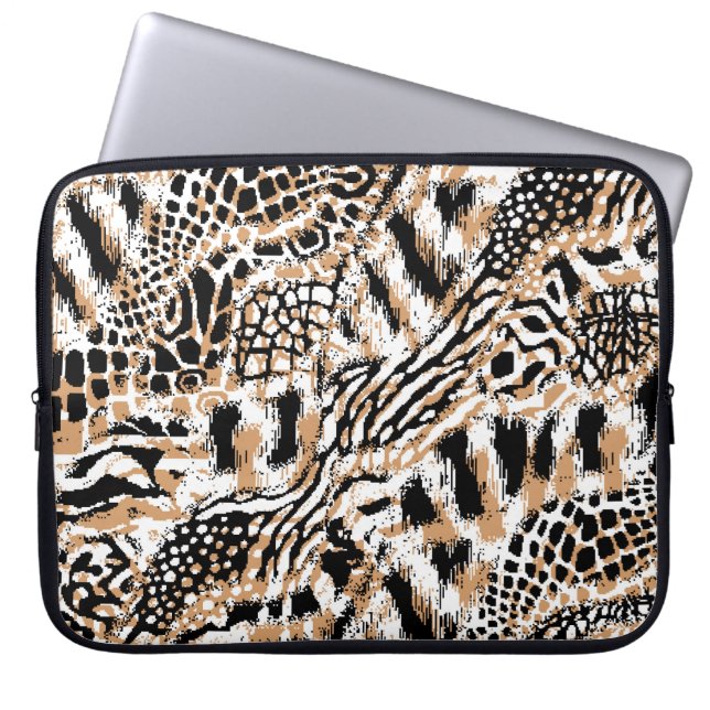 Djurens mönster utformning. Modern leopard mönster Laptop Fodral (Framsidan)