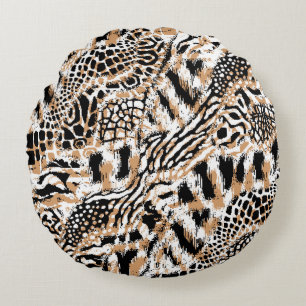 Djurens mönster utformning. Modern leopard mönster Rund Kudde