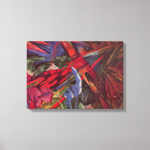 Djurens öden av Franz Marc, Vintage kubistisk kons Canvastryck