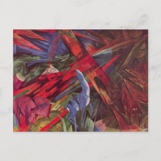 Djurens öden av Franz Marc, Vintage kubistisk kons Vykort