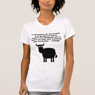 Djurens rättigheterGandhi citationstecken i Tee Shirt