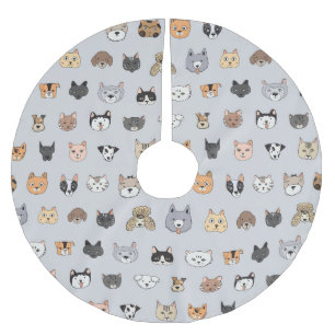 Djurens Roligt: Katter Hundar Doodle Mix Julgransmatta Borstad Polyester