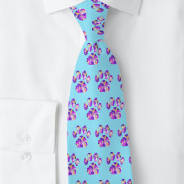 Djurens Tass Silhouette-Lila Rosa på Blue Nacke Slips