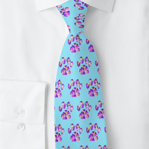Djurens Tass Silhouette-Lila Rosa på Blue Nacke Slips