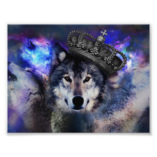 Djurens varg i krona fototryck