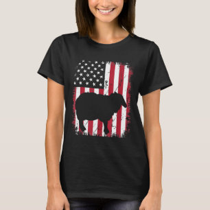 Djurens Vintage Amerikanska Flagga 4 juli T Shirt