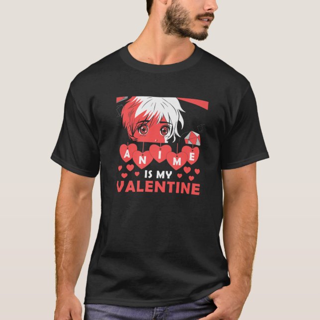 Djuret är min Valentine Otaku Anime Valentines day T Shirt (Framsida)