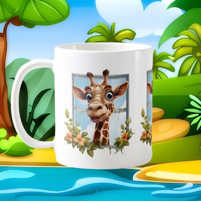 Djuret från älskare-djungeln i Cute giraffe Kaffemugg (Skapare uppladdad)