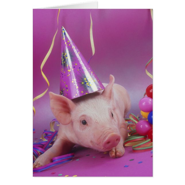 Djuret party! hälsningskort (Framsidan)