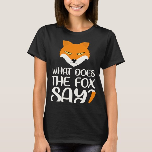 Djuret Vad säger Fox PM T Shirt (Framsida)