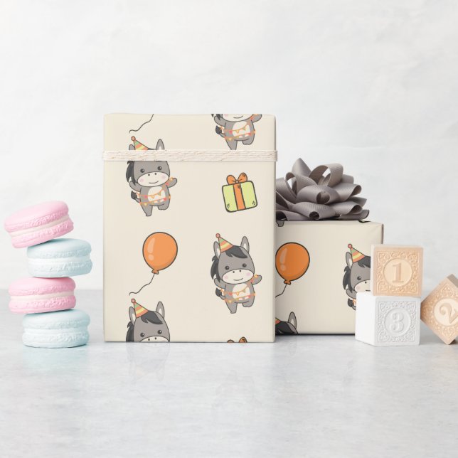 Djurets kalkon i Donkey Barns födelsedag Party Presentpapper (Baby Shower)