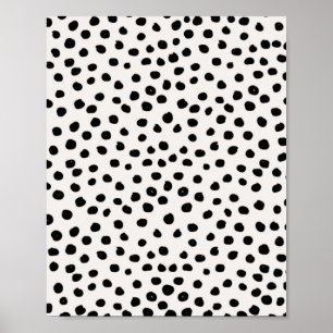 Djurets utskrifter - svarta och vita Dalmatier Poster