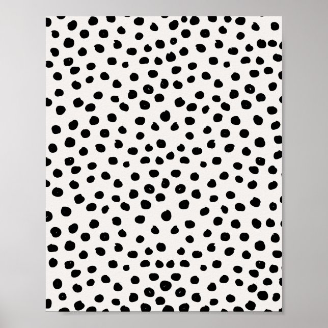 Djurets utskrifter - svarta och vita Dalmatier Poster (Framsidan)