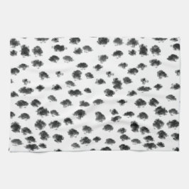 Djurexperimentalmatiskt svartvita prickar kökshandduk