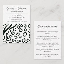 Djurexpertkort för svart och vitt judiskt handkort visitkort