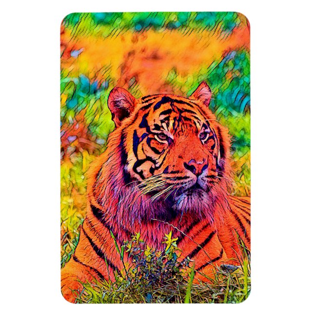 Djurfärg_Tiger_002 Magnet (Vertikal)