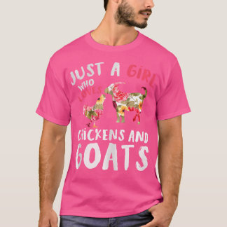 Djurfarmer Kvinnor bara en flicka som Kärlek Chick T Shirt