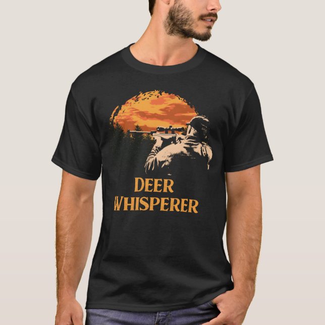 Djurflüstratör Vilda Djur Jakt Skogsdjur T Shirt (Framsida)