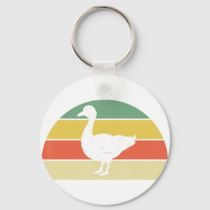 Djurfodergäss Älskare lantbrukare Retro Farm Bird Nyckelring