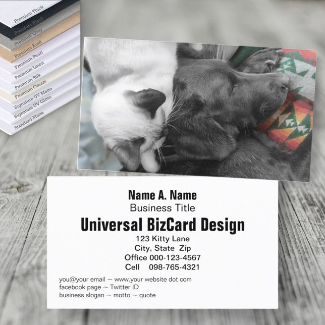 Djurfosterskydd Volunteer Adsible Pet Photo Visitkort (business card front and back)