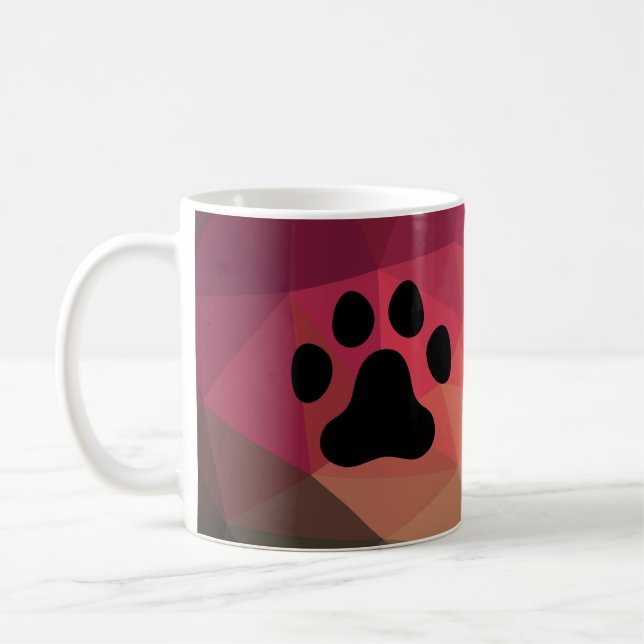 Djurfotavtryck, katt/hund kaffemugg (Vänster)