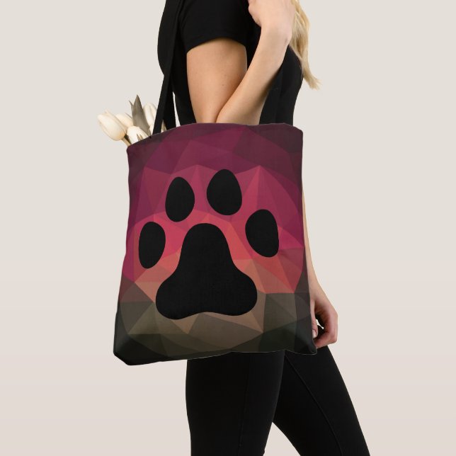Djurfotavtryck, katt/hund tygkasse (Närbild)
