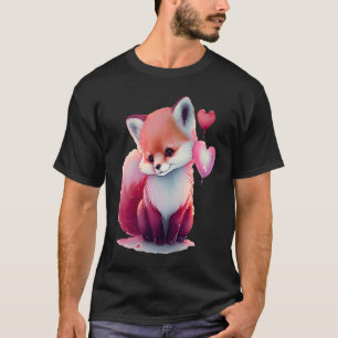 Djurfox på Alla hjärtans dag i baby djur T Shirt