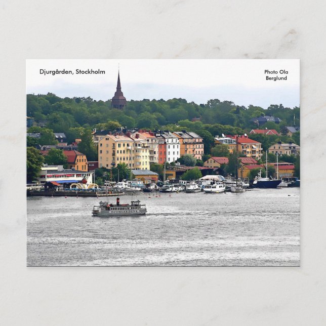Djurgården, Stockholm, Photo Ola ... Vykort (Framsida)