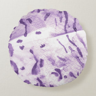 Djurgeometrisk textur. Lavender Kor Linjer. L Rund Kudde