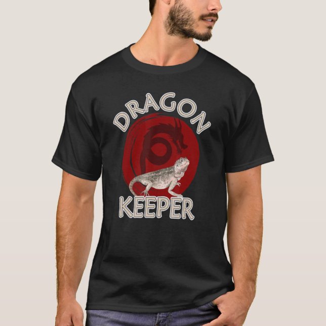 Djurgrafik med böjd dragon som bevarar reptildjur t shirt (Framsida)