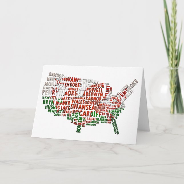 Djurhälsningsbevis för amerikanska Karta Kort (Framsida)