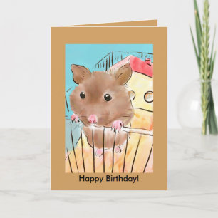 Djurhälsningskort med hamster kort