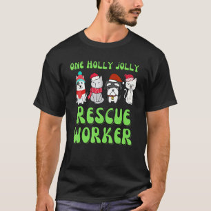 Djurhem arbetare kramar jul hund katt hem t shirt
