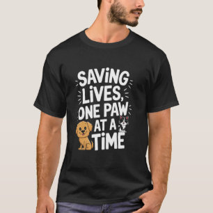 Djurhem Rädda Husdjur Design Djur Hund och Katt T Shirt