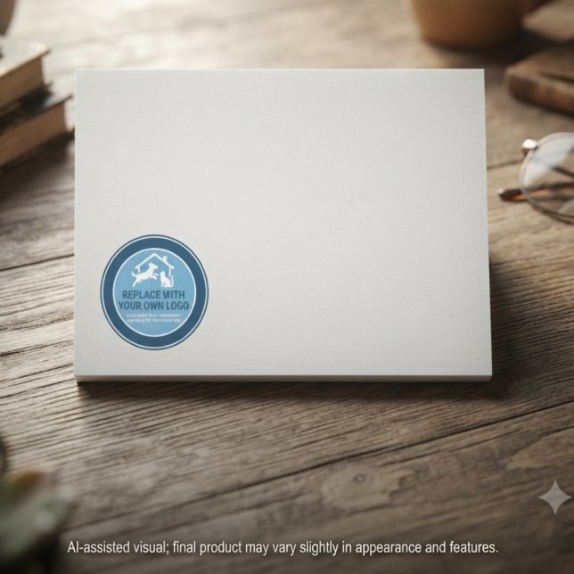 Djurhjälpsinsamling - Rörande Hyllning Post-it Block (Custom logo post-it notes for animal rescues, perfect for professional gifting and office notes.)