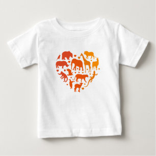 Djurhjärta, gåva till djur i älskare t shirt