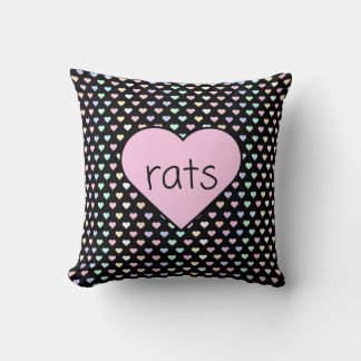 Djurhjärta med Pastel Small Hearts Dekorativ kudde