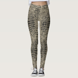 Djurhud i svart och vitt leggings