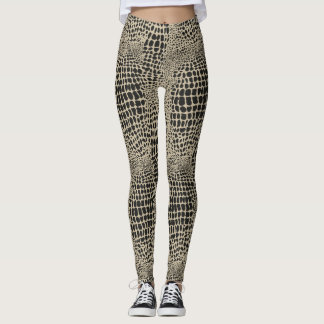 Djurhud i svart och vitt leggings