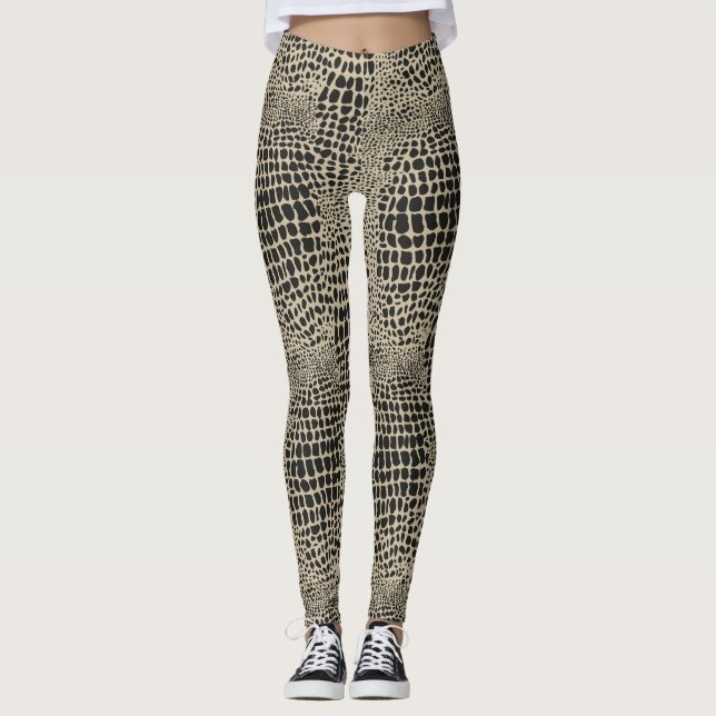 Djurhud i svart och vitt leggings (Framsida)