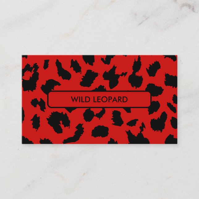Djurhud Leopardfläck Visitkort (Framsida)