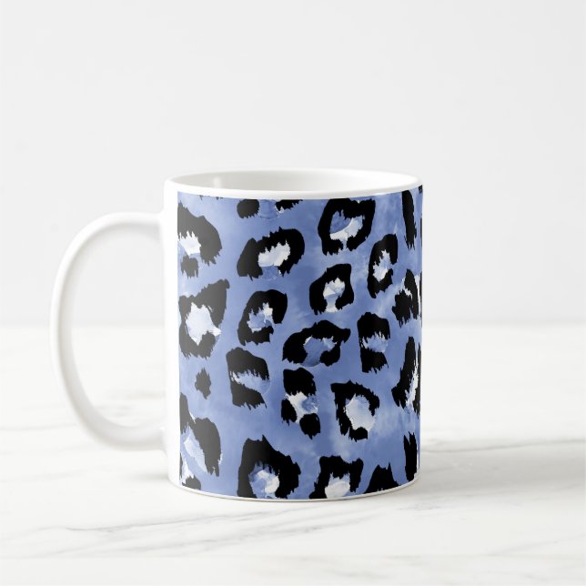 Djurhudens allergi: vattenfärgat leopard kaffemugg (Vänster)