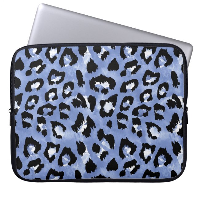 Djurhudens allergi: vattenfärgat leopard laptop fodral (Framsidan)