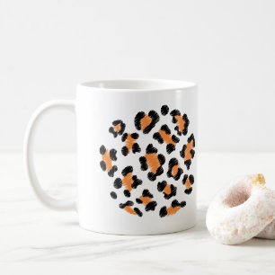 Djurhudens utformning i leoparder kaffemugg