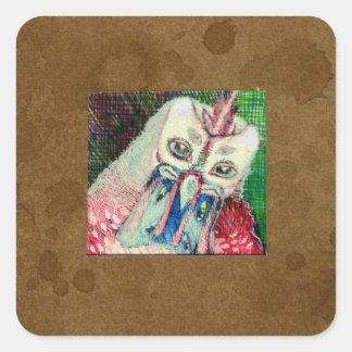 Djurhygien 3 fyrkantigt klistermärke