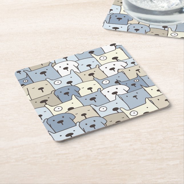 Djurillustration Underlägg Papper Kvadrat (Vinklad)