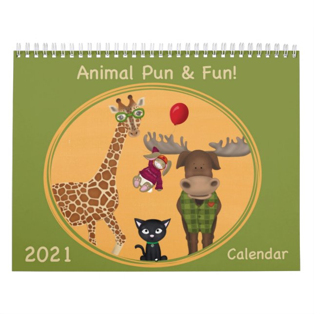 Djurillustrationer 2021 Kalender (Omslag)